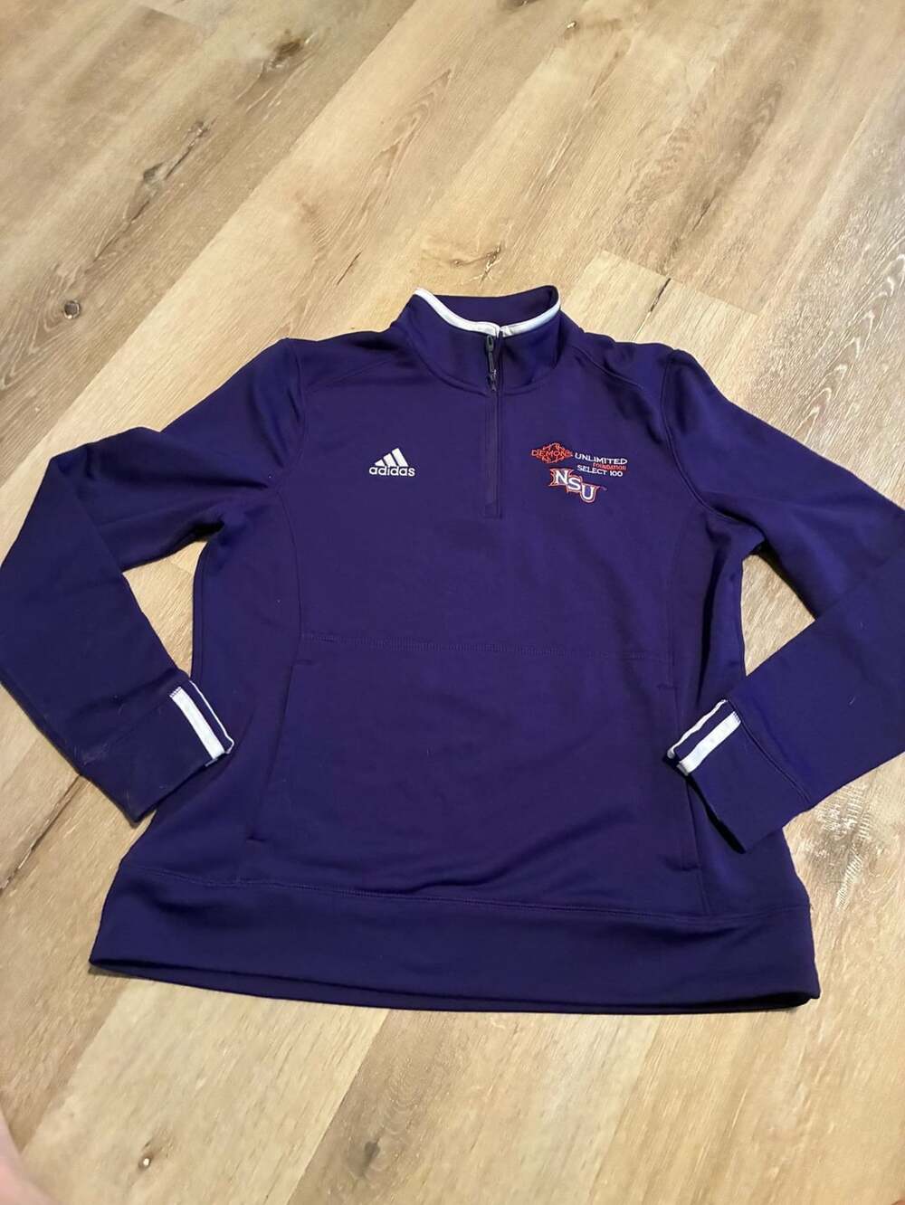 Adidas Northwestern State Demons Climalite Quarter-Zip Pullover Purple Women's L